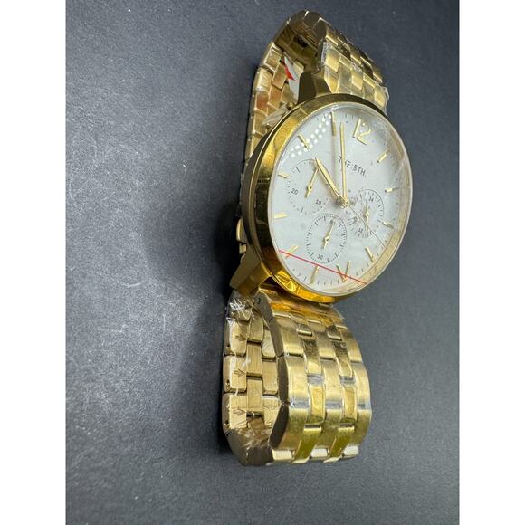The 5th London Unisex Watch Gold Tone Stainless Steel White Face 38MM Brand New main image 6